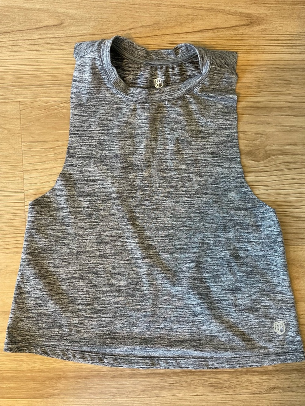 Born Primitive Racerback Crop Tank Top | Heather Gray/Black | XS